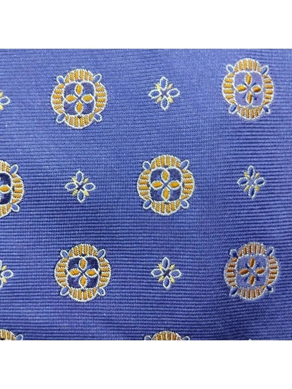 Tom James Purple Orange Silk Geometric Necktie
